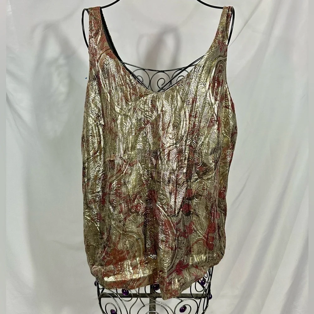 J Crew Cate metallic paisley cami size 8